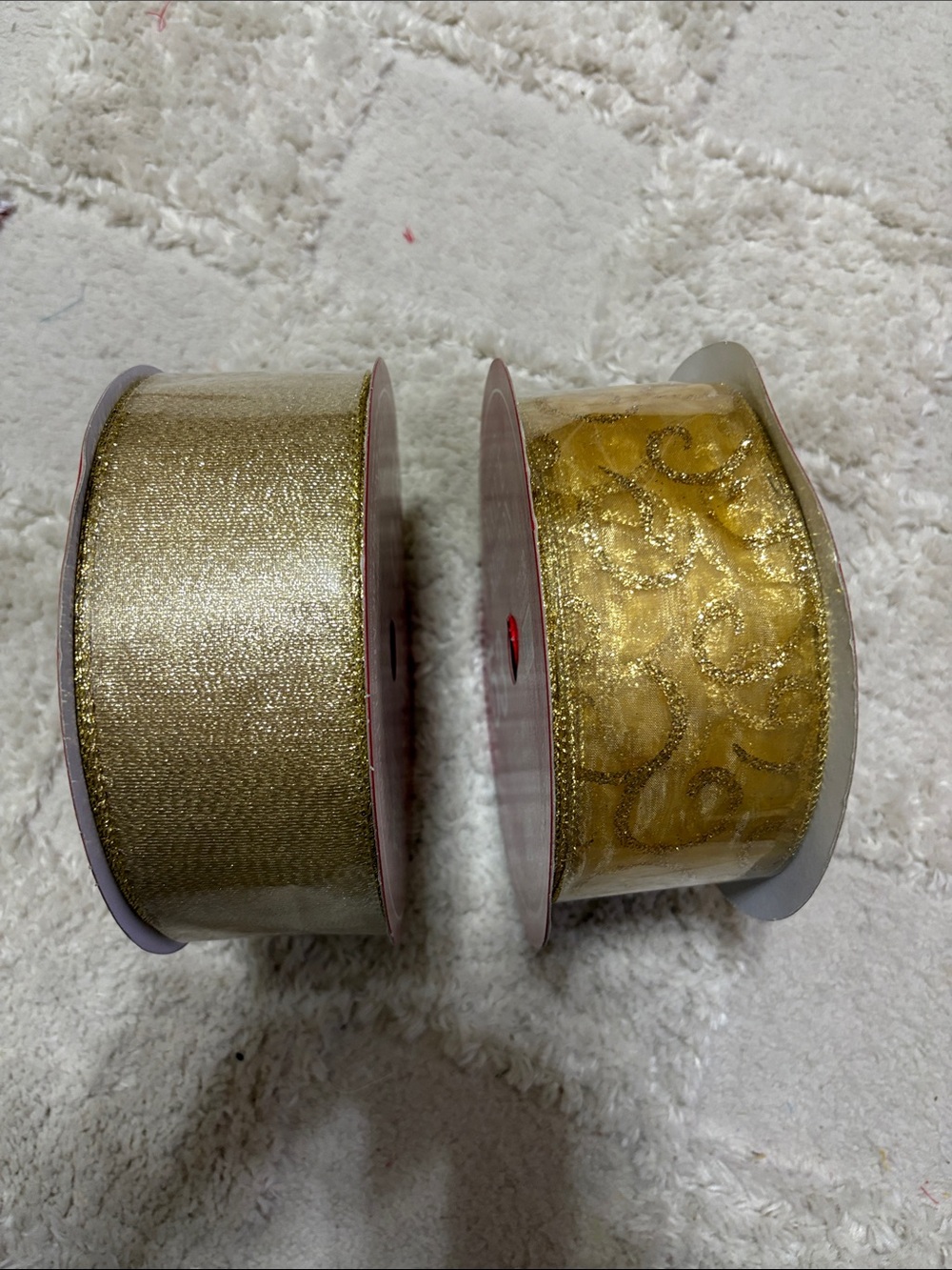 Hobby Lobby Gold Wired Decorative Ribbon Duo